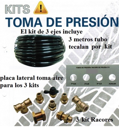 KIT 3 EJES TOMA PRESION ITV