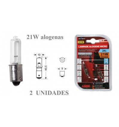 2 Lamparas H21W alogena 24v