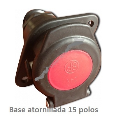 BASE HEMBRA 15 POLOS /24V