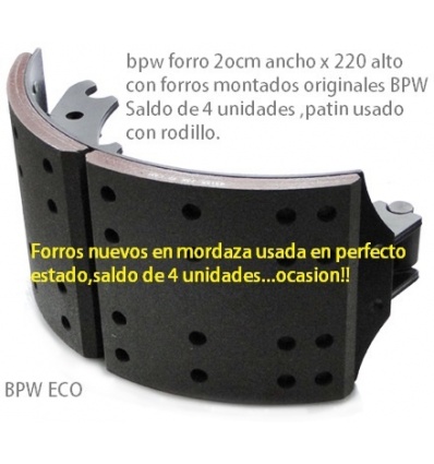 PATIN FRENO USADO CON FORROS BPW ECO