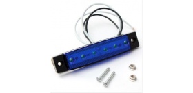 PILOTO 6 LEDS AZUL 12/24V