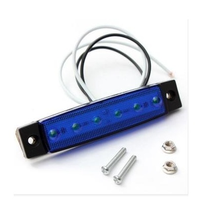 PILOTO 6 LEDS AZUL 24V/12V