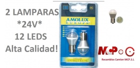 LAMPARA 24V- 12 LEDS AMOLUX