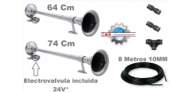 2 BOCINAS CROMO ZINC 65/75CM