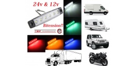 PILOTO MINI BITENSION 24V/12V - 6 LEDS