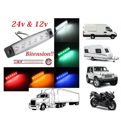 PILOTO MINI BITENSION 24V/12V - 6 LEDS