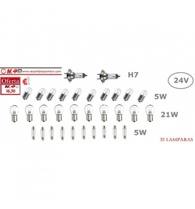 32 LAMPARAS 24V 