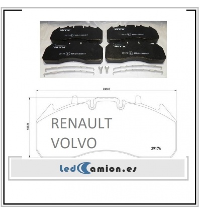 PASTILLAS VOLVO RENAULT