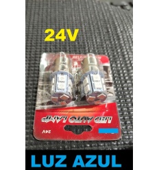 2 LAMPARAS 24V LUZ AZUL LEDS SMD