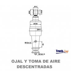 AMORTIGUADOR CABINA DAF DELANTERO TRUCK-ING