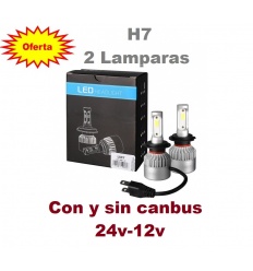 ESTUCHE 2 LAMPARAS LEDS-H7 CON Y SIN CANBUS