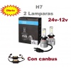 ESTUCHE 2 LAMPARAS LEDS-H7-CANBUS 12V-24V-32V M-TECH EUROPA