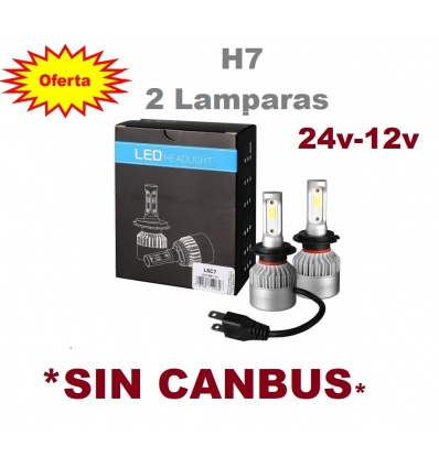 LAMPARAS H7 CAMIONES CANBUS LEDS 24V M-TECH