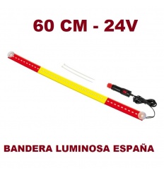 BANDERA LUMINOSA LEDS ESPAÑA 60 CM A MECHERO