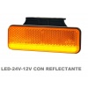 PILOTO LATERAL REFLECTANTE CON BARRITA LEDS 24V-12V