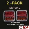 2 PILOTOS TRASEROS 4 FUNCIONES-LEDS-12/24V-34 LEDS