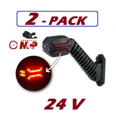 2 PILOTOS ANCHURA LARGOS FLEXIBLES LEDS -3 LUCES-24V