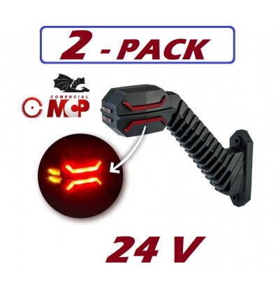 2 PILOTOS ANCHURA FLEXIBLES LEDS -3 LUCES-24V