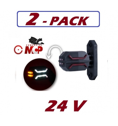 2 PILOTOS ANCHURA CORTOS LEDS -3 LUCES-24V