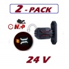 2 PILOTOS ANCHURA CORTOS LEDS -3 LUCES-24V